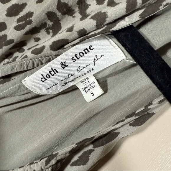 Anthropologie Cloth&Stone Cheetah Halter Mini Dress size Small - Picture 4 of 7